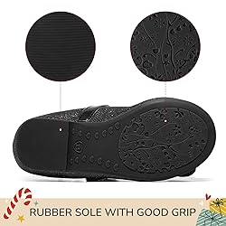 K KomForme Girl's Ballet Flats Non-Slip Soft Mary