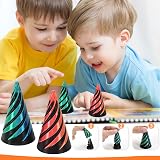 Youkly 2 Pack Impossible Cone Pyramid Spiral Fidget Toy 3D Printed Vortex view 5