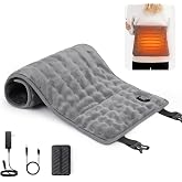 Portable Cordless Heating Pad for Back Shoulders 12x24, 10000mAh Battery | Electric Heat Pad Rechargeable &amp; Wireless,3 Heat Settings &amp; 2 Hours Auto-Off,abdominal pads,Birthday Gifts for Women Men
