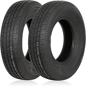 Weize Set of 2 ST205/75R14 Radial Trailer Tire, 8 Ply Load Range D