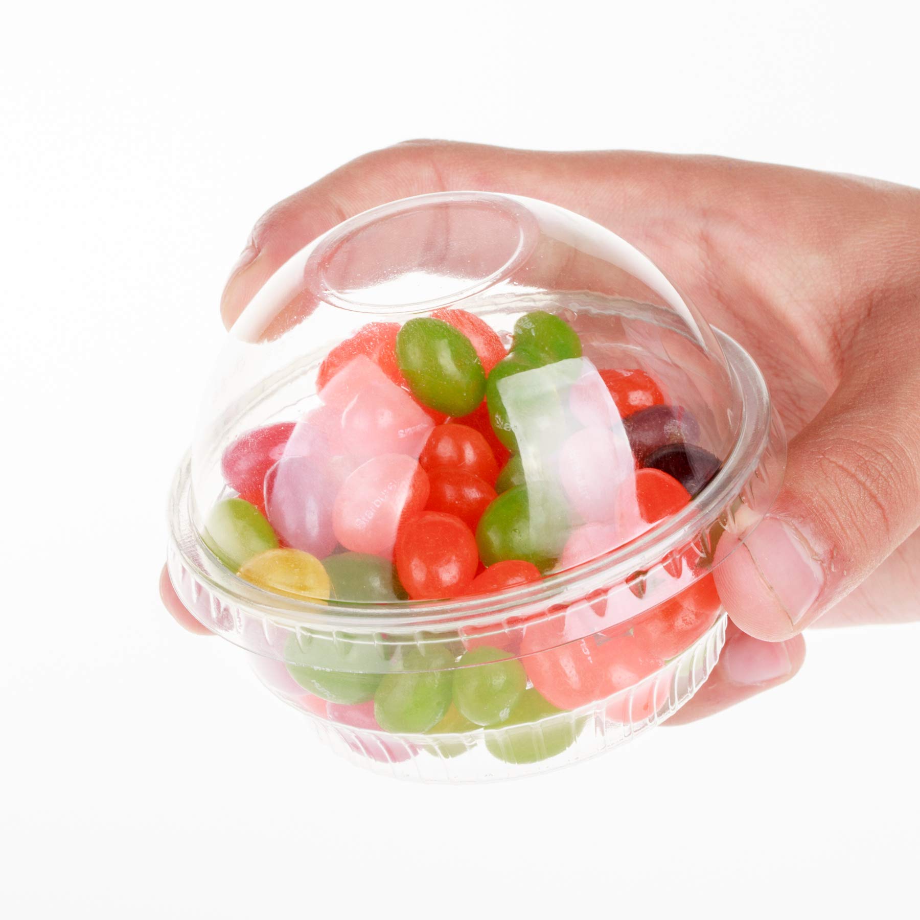Photo 1 of Golden Apple, 3.5oz-30sets Clear Plastic Cups for Ice Cream, Snack Bowl with Dome lids No Hole