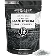 Aromasong Magnesium Flakes from The Dead Sea, 12 LB Resealable Black Bag - Muscle Relaxing Magnesium Chloride Bath Salts Soak for Headaches, Stress & Leg Discomfort