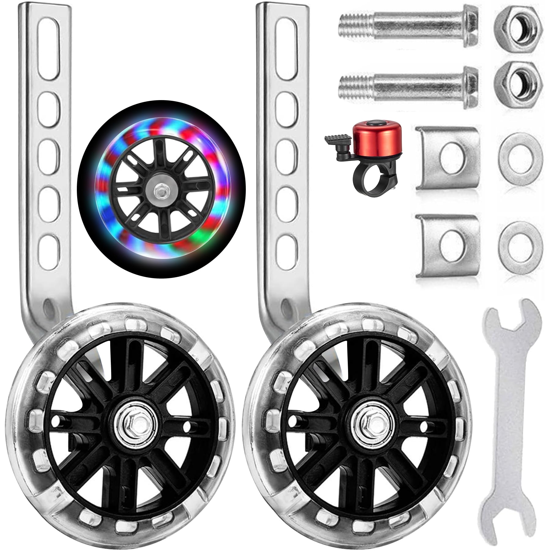 Universal Training Wheels，Stabilisers for childs bike，Bicycle Stabilisers，Auxiliary Wheel Bicycle，Kids Bike Stabilizers，Stabilisers for bikes，Wheel Stabiliser，Cycling Training Wheels (black)