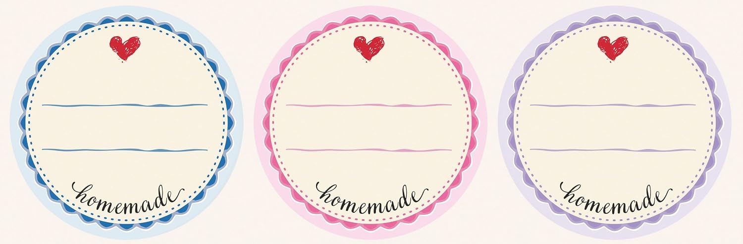 Avery 56819 Round Home Made Writable Gift Stickers/Product Labels, Multi-coloured, Pack of 50, 38 mm, multicoloured, 38mm - Image 4
