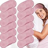 12 Pack Blindfold Eye Mask Cover Sleep Mask for Party Games Travel Sleep Team Build Party Supply with Adjustable Strap for Women Men Kids, Pink