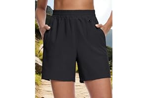 Women's 5" Hiking Cargo Shorts Quick Dry Lightweight Athletic Shorts with Zipper Pockets Golf Casual Workout Summer