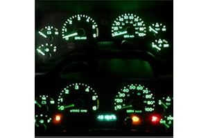 WLJH Green Instrument Panel Cluster Speedometer Tach Gauge Odometer Oil Temp Dashboard Indicator Light Bulb LED Package for J