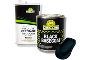 LiME LiNE Automotive Basecoat with Urethane Reducer Quart Combo Pack (Black Combo)