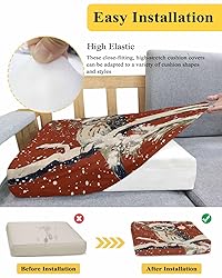 Christmas Owl Red Couch Cushion Covers, Universal