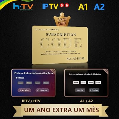 Renew Code for Brazil TV Box Activation Code Renewal for A2 HTV IPTV 5 6 400 Days Subsription