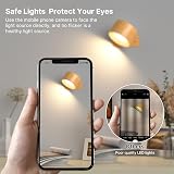 Mexllex 2 Pack Rechargeable Wall Lights 360° Rotatable Touch Battery Operated view 3