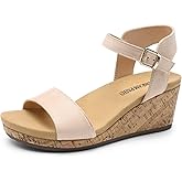 DREAM PAIRS Women's Open Toe Buckle Ankle Strap Platform Wedge Sandals for Women Summer Dressy Shoes | Women, Wedge, Platform, Open Toe, Ankle Strap, Buckle
