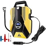 Digital Auto Tire Inflator, 12V DC Portable Air Compressor Pump for Car Tires, 150 PSI Auto Shut Off with Emergency LED Flash