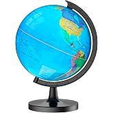 Voxelure 13" Globe for Kids &amp; Adults with HD Waterproof &amp; Writable Surface | Interactive World Map Globe with Stable Base, Educational STEM Learning Toy for Kids, Classroom Teaching Gift