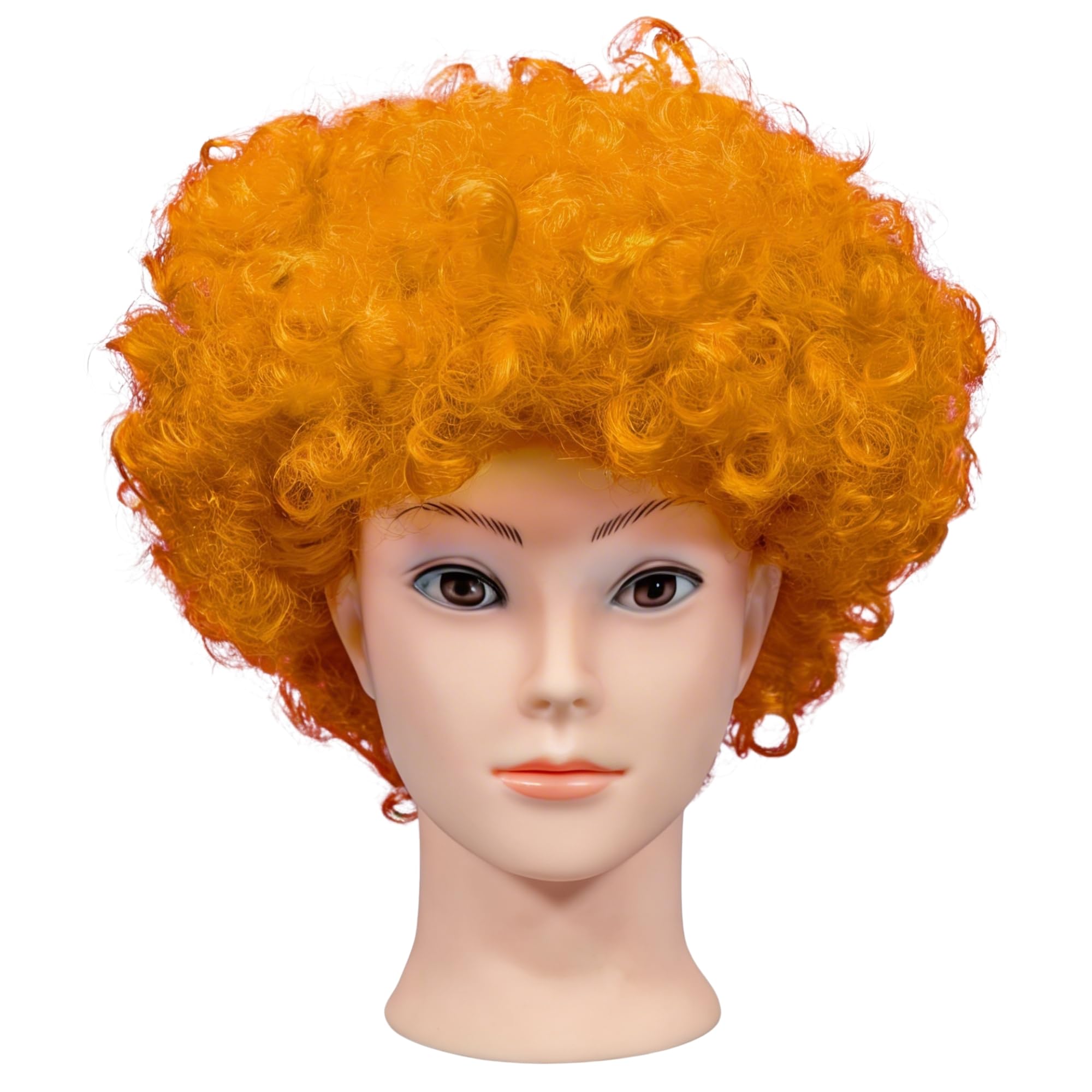 Afro Wigs Curly Bouncy Hair For Fancy Dress Party Costume Disco Accessory Unisex 60s 70S 80s Theme,Ginger
