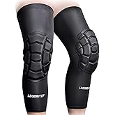Legendfit Wrestling Long Knee Pads for Kids Youth Adults Padded Compression Leg Sleeves for Basketball Football Volleyball 2 PCS