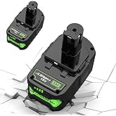 BAVRUY 2Packs High Capacity 8.0Ah Upgrade Compatible with Ryobi 18V Battery Replacement for Ryobi ONE+ 18 Volt Battery P102 P108 P103 P104 P105 P107 P109 P122 Cordless Power Battery Tools(8AH*2)