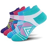 KC-TAHO Compression Ankle Socks For Man & Women (4 Pairs) Cushioned Arch Support Athletic Socks for Running, Golf & Sports