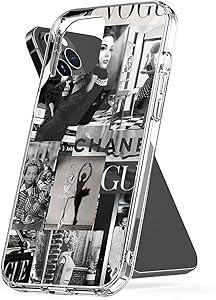 Phone Case Black and White Vogue Aesthetic Compatible with iPhone 6 6s 7 8 X XS XR 11 Pro Max SE 2020 Samsung Galaxy Tested Bumper