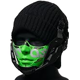 OIVZFZ Punk Half Face Mask, Futuristic Mechanical Sci-Fi Mask, Cosplay Halloween Costume Prop