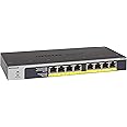 NETGEAR 8-Port Gigabit Ethernet Unmanaged PoE Switch (GS108LP) - with 8 x PoE+ @ 60W Upgradeable, Desktop, Wall Mount or Rack