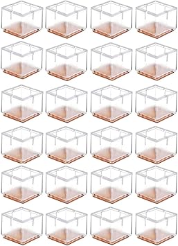 Amazon Com Jwshang 24pcs Chair Leg Floor Protectors Transparent