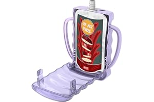 Dinneractive Sip Wiz - Baby Pouch Holder No Squeeze Pouch Food Pouches & Juice Box Holder - Anti-Squeeze Yogurt Pouch Reusable Toddler Essentials
