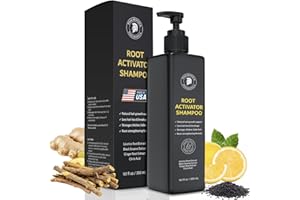 PSALMONICA Root Activator Shampoo for Men: Made In USA - Hair Growth Shampoo for Hair Loss and Thinning Hair - Hair Loss RegrowthTreatments for Women Men (Herbal Blend Scent)