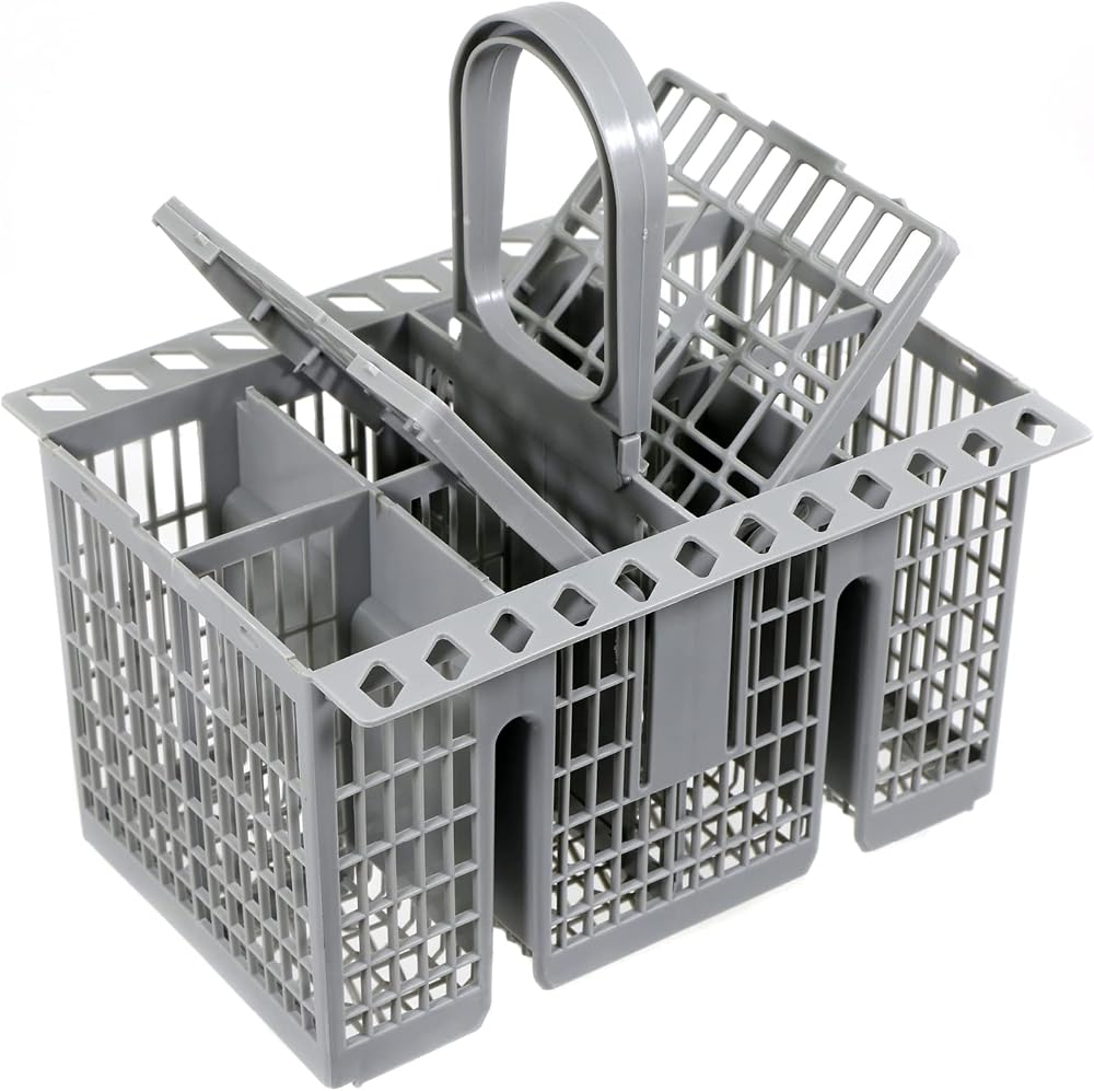 Spares2go Dishwasher Cutlery Basket Universal Cage Detachable Handle