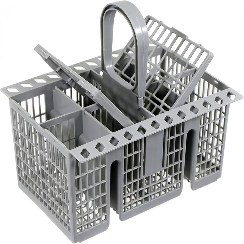 Spares2go Dishwasher Cutlery Basket Universal Cage Detachable Handle