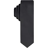 Calvin Klein Men’s Black Solid and Pattern Neckties – Dress Ties for Work, Weddings & Formal wear (Standard & Extra Long)