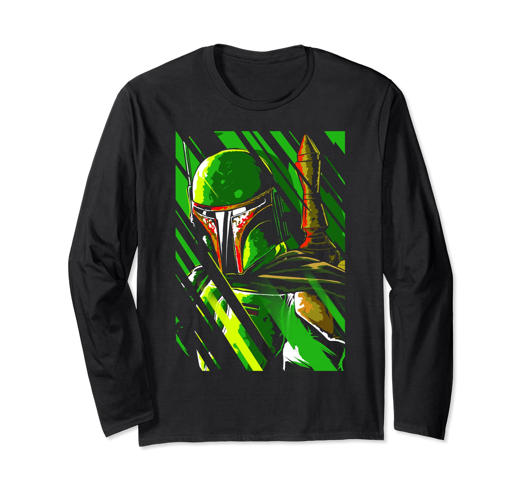Star Wars Boba Fett Rift in the Matrix Laser-Light Show Long Sleeve T-Shirt