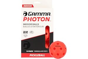 Gamma Photon Indoor Pickleballs, 26 Holes for Precise Indoor Flight, USAPA Approved Pickle Ball for Tournament Play, High Vis