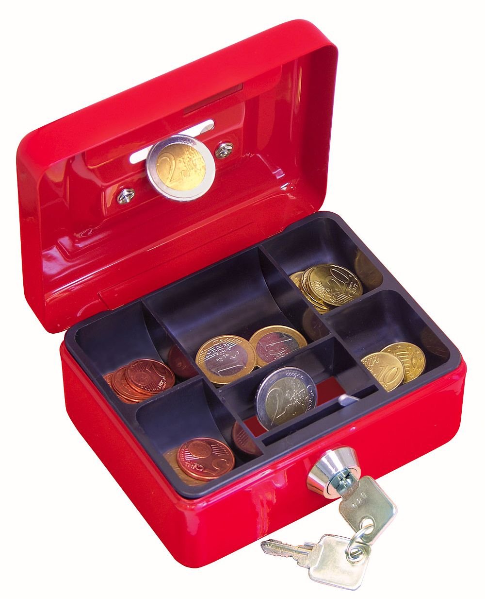 Wedo 144 099 Stainless Steel Cash Register – Cash (Blue, Red, Blue, Red, 125 x 95 x 63 mm)