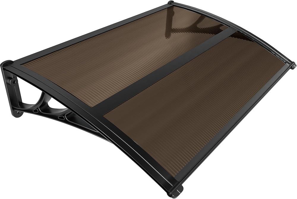 VOUNOT Front Door Canopy Outdoor Awning 120x80 cm Brown