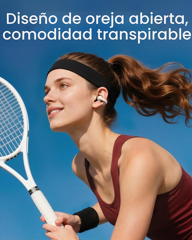 Anker C50i, auscultadores abertos, auscultadores de clip, design FlexiClip, altavoces de 12mm com graves potentes, chamadas claras por IA, uso 28h, ajuste seguro, IP55, Bluetooth 6.0.