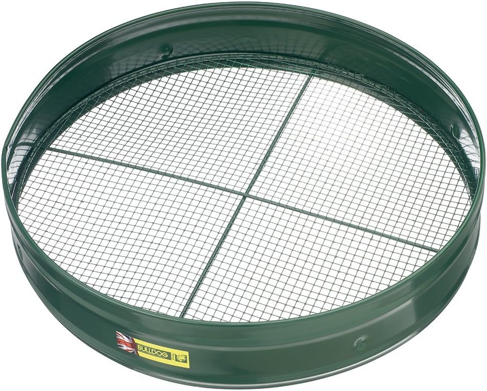 Bulldog Premier 1/4 Inch Garden Sieve Green All Metal 3 in Deep