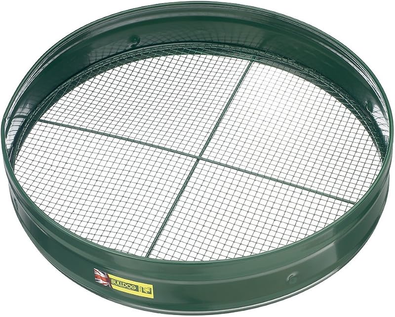 Bulldog Premier 1/4 Inch Garden Sieve Green All Metal 3 in Deep
