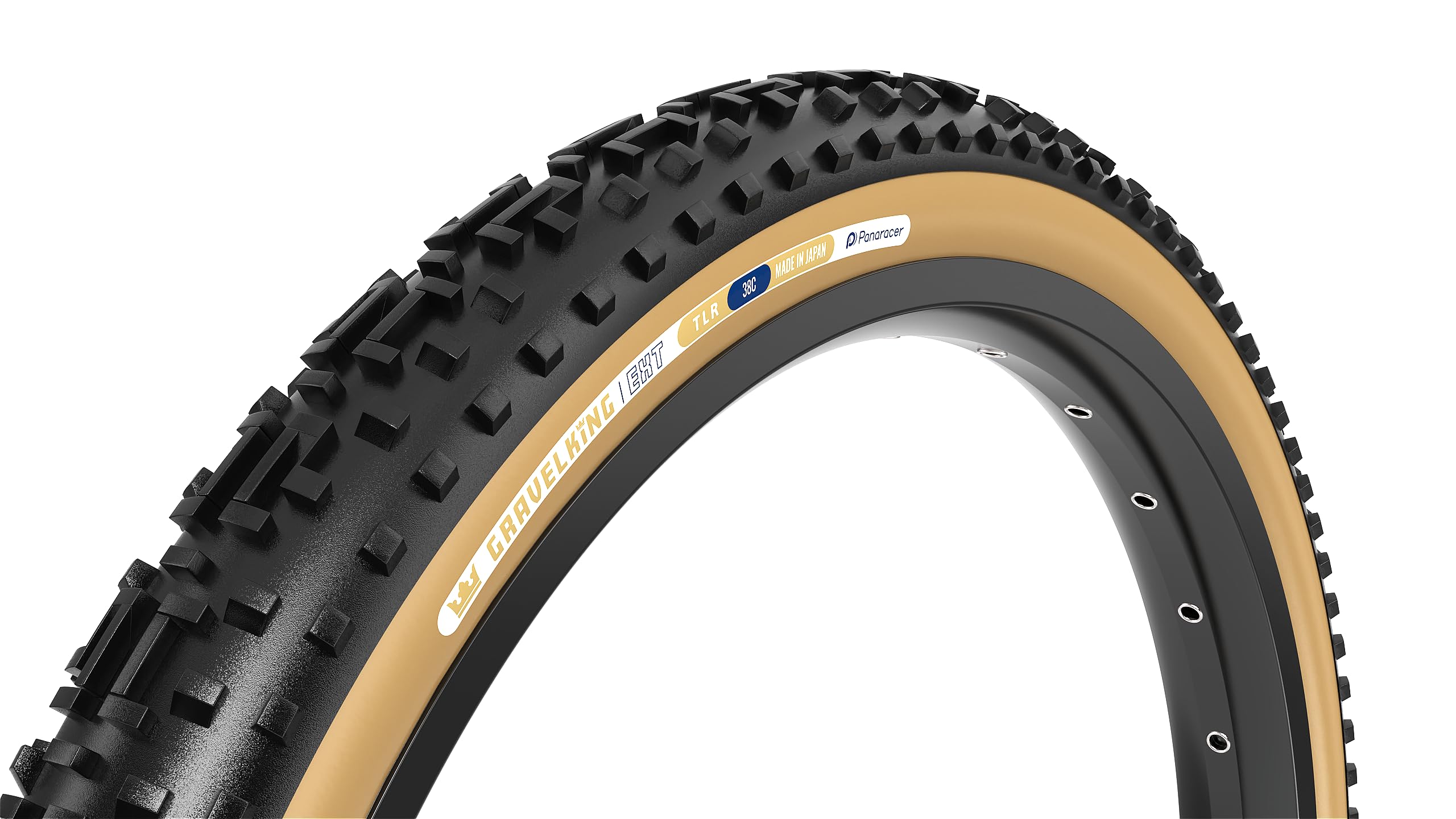 Panaracer Gravelking EXT TLR Tubeless Ready Folding Tyre - ZSG Gravel Compound -Puncture Resistant - Beadlock Technology - 120Tpi TuffTex Casing - Gravel Cycling Tyre, BLACK/BROWN