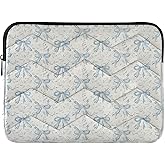 360° Protective 13-14 Inch Laptop Sleeve. Puffy Carrying Case Laptop Cover for MacBook Pro 14 Inch Sleeve, MacBook Air 13 Inch, Notebook Computer Pocket Case Bow Ribbon