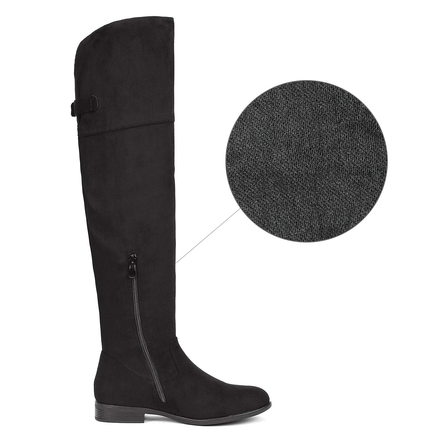 DREAM PAIRS Women's Over The Knee High Low Block Heel Riding Boots - Image 4