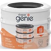 Diaper Genie Bags Refills 270 Count (Pack of 3) Clean Laundry Scent | Diaper Pail Refills with Max Odor Lock | Holds up to 810 Newborn Diapers