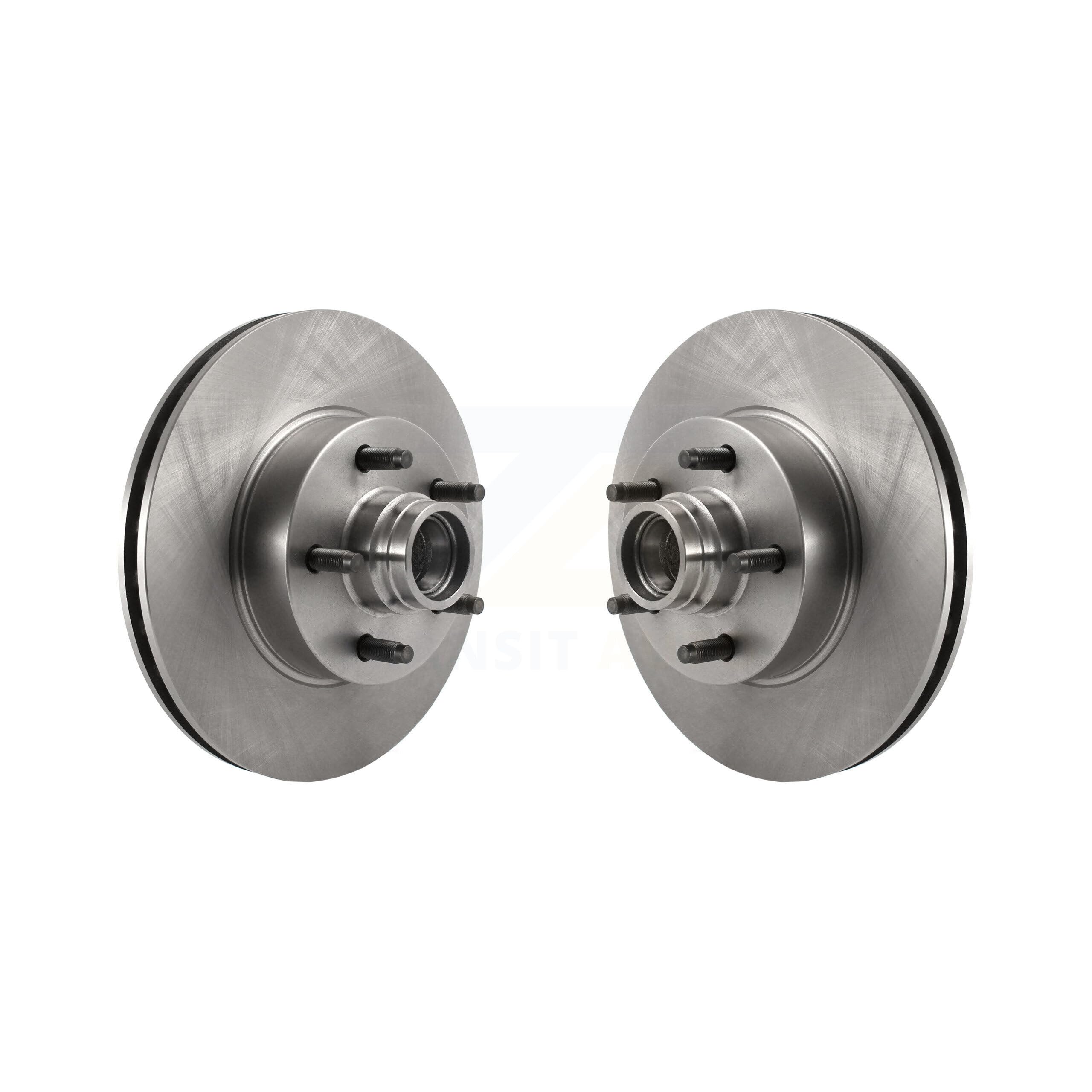 Front Disc Brake Rotors And Hub Assembly Pair