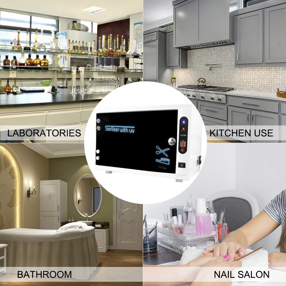 Sanitizer Cabinet 2L Large Capacity Towel Warmer Tool Sterilizer Multi-Functional Autoclave Sterilizers Machine Nail Beauty Salon Spa Equipment for Beauty Home Metal Tools 300W: Beauty