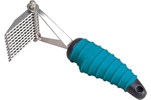 Master Grooming Tools Ergonomic Dematting Tools — Molded Tools for Grooming Dogs - 10-Blade Rake, 6¾"