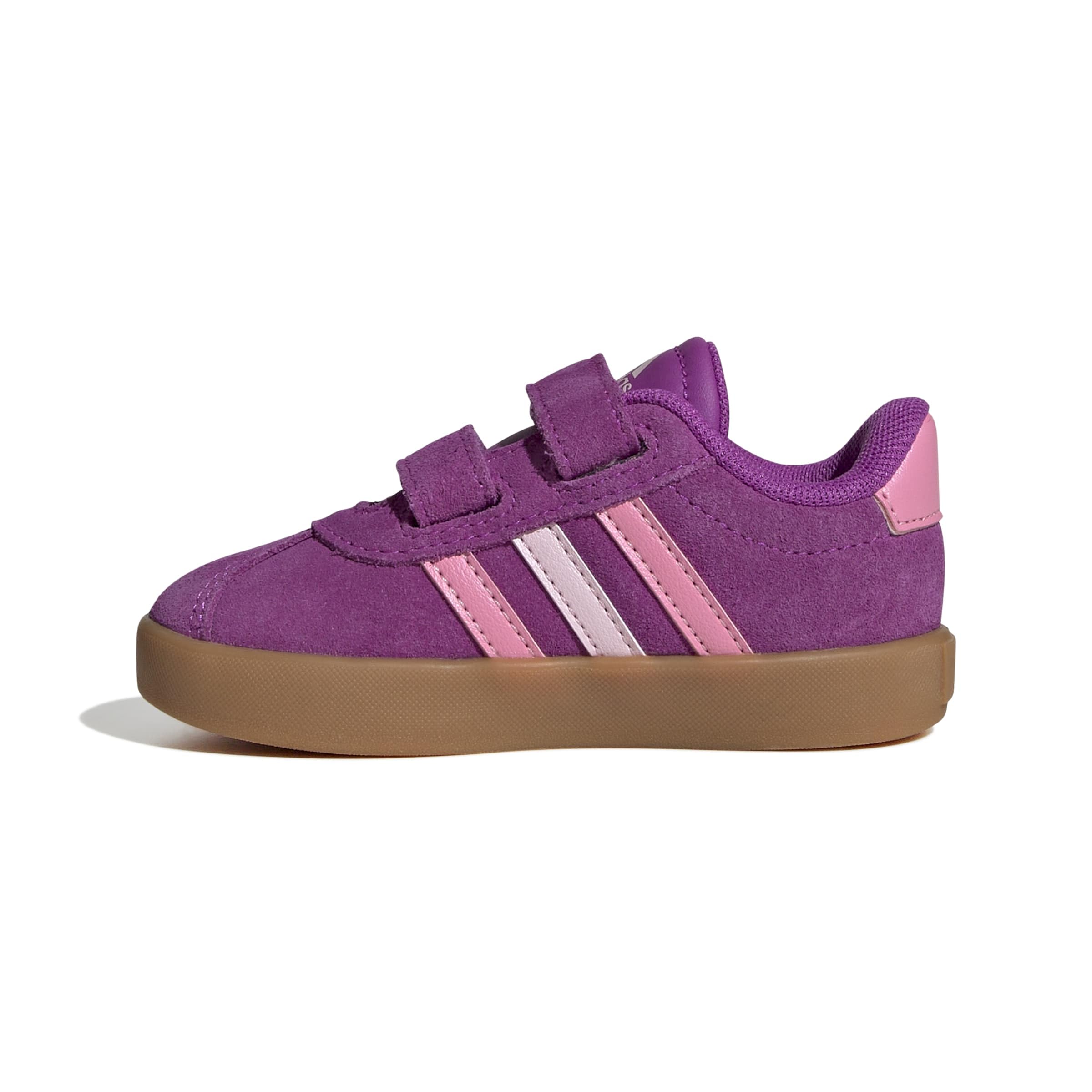 Photo 1 of adidas Kids VL Court 3.0 Sneaker, Flash Pink/Bliss Pink/Clear Pink, 9.5 US Unisex Toddler