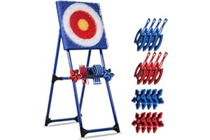 KAINOKAI 8-Piece Axe Throwing Set with Adjustable Bristle Target – Indoor & Outdoor Game, Portable & Safe Throwing Axes for B