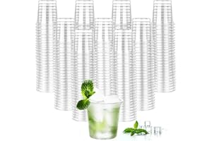 TINSKY 1000 Pack Plastic Shot Glasses Bulk 1 oz Mini Shot Cups Disposable Clear Small Sample Cups for Tasting, Whiskey, Jelly Shot, Pudding, Party, Wedding, Halloween, Christmas