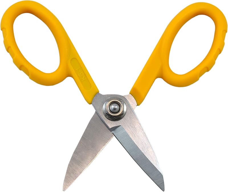 Miller KS-1 Yellow Fiber Optic Kevlar Scissors Utility Cable Cutters 5.5in