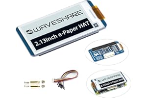 2.13inch E-Ink Display HAT V4 Version, Black/White Two-Color 250x122 Pixel E-Paper Module for Raspberry Pi 4B/3B+/3B/2B/Zero 